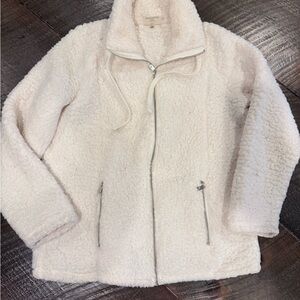Adrienne Vittadini Off-White Teddy Jacket
